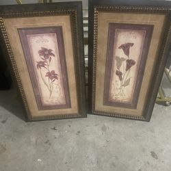Set Of Hand painted Flower Prints