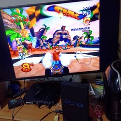 PlayStation 2 With Crash Bandicoot And Controller 🎮