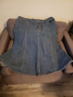 Plus Size Jean Skirt