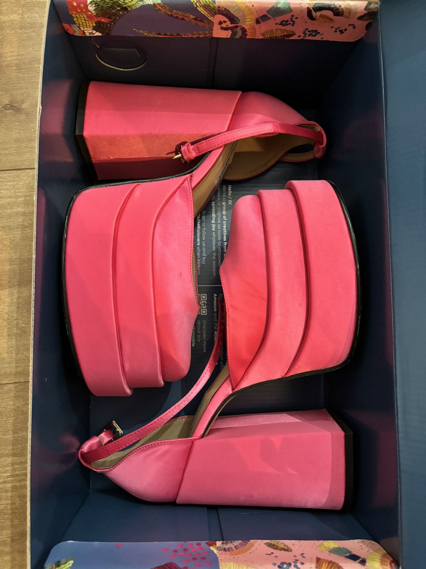 PINK PLATFORM HEELS (only worn once)
