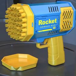 40 Hole Rocket Launcher Handheld Portable Electric Automatic Bubble Gun Party Birthday Gift Toy(without Bubble Water)