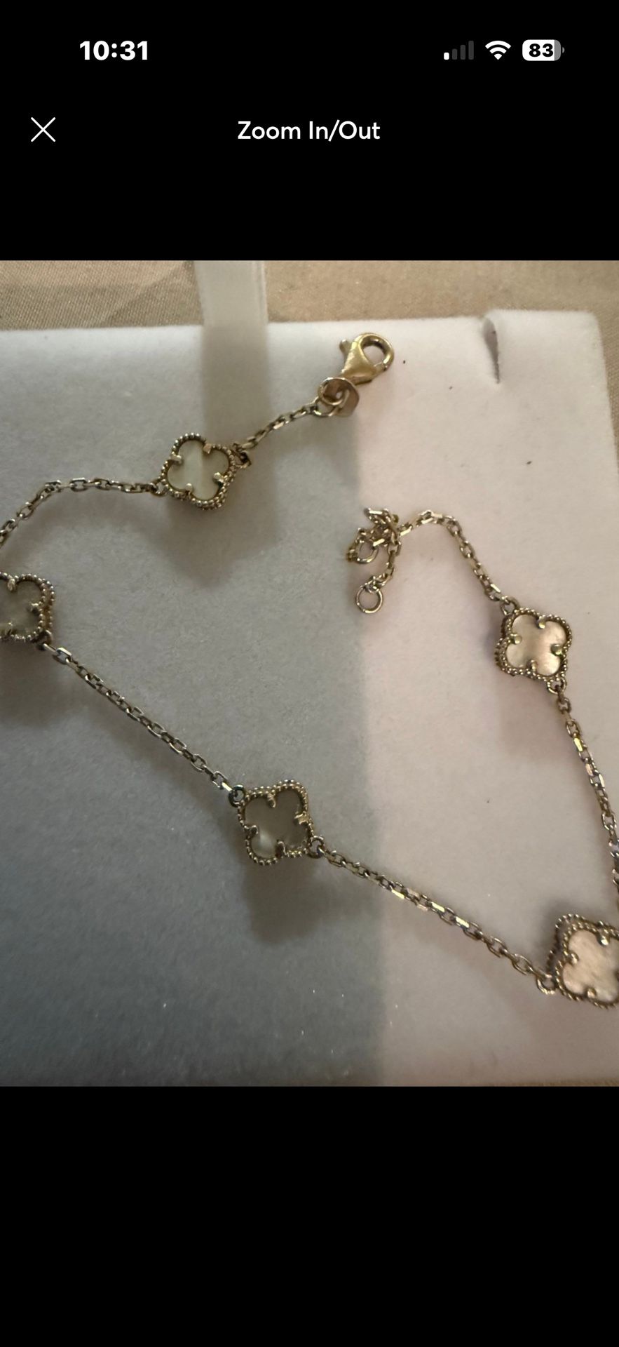 10k 8” Clover Bracelet