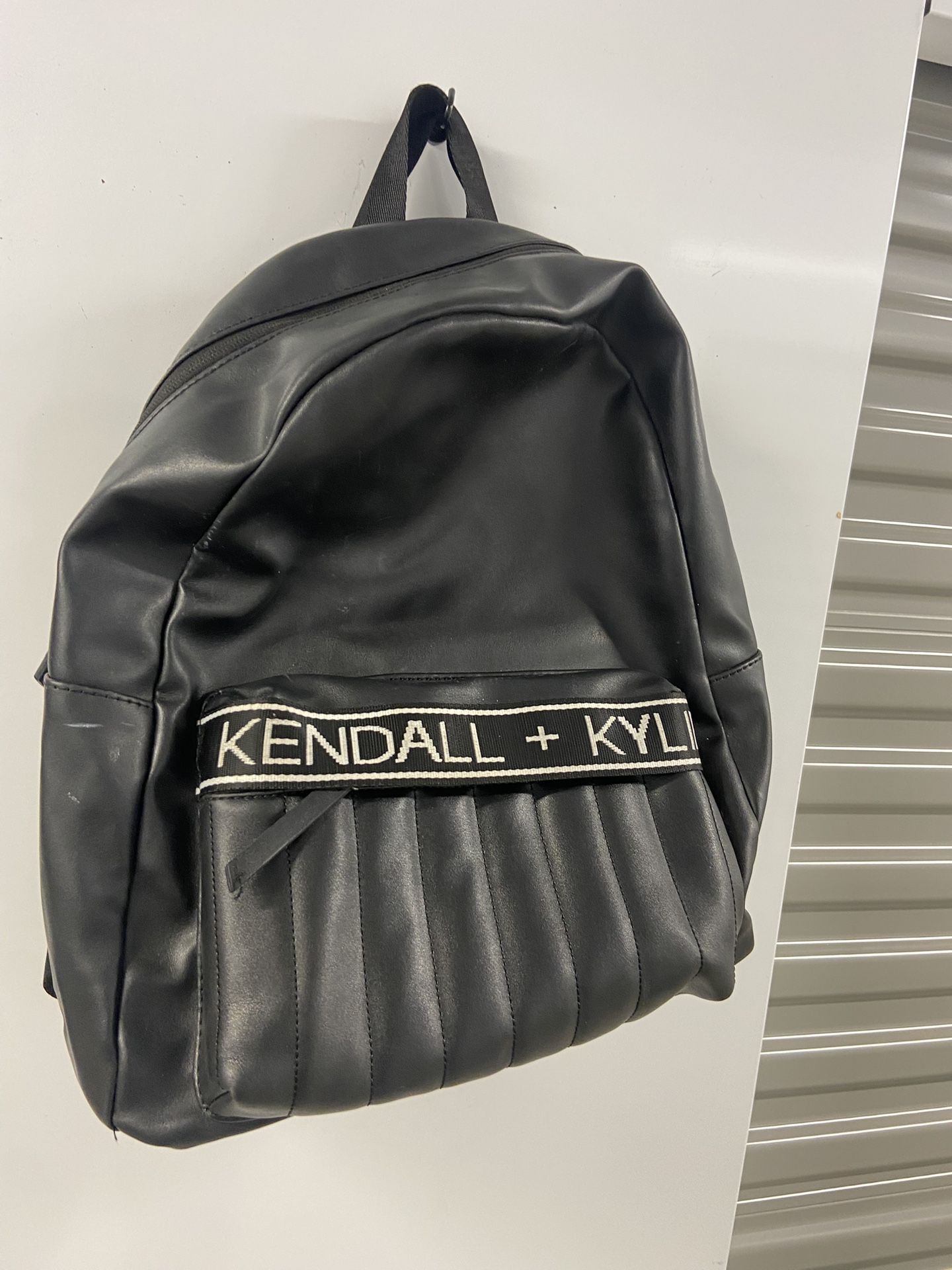 Kendall & Kylie Emily Black 100% Vegan Leather Backpack with 13" Laptop Pocket
