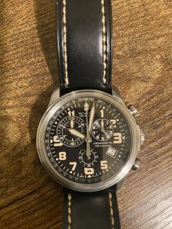 Swiss Army Victorinox Infantry Watch Leather Band Good Condition 