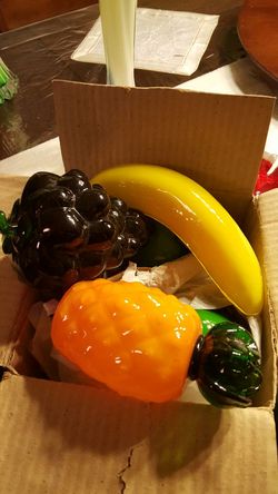 Glass fruits and vegetables