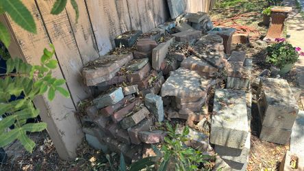 Free pavers and small cinder blocks