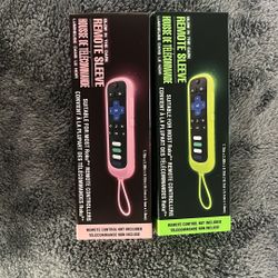 Roku Remote Silicone Sleeve Pink Or Green 