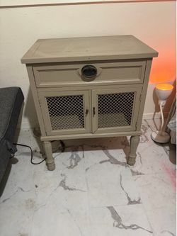 Wood Nightstand Cabinet