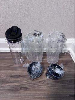 3-Pack 16oz Blender Cups with Lids – Compatible with Ninja Blenders