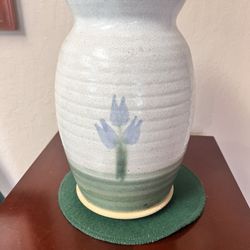 Blue Tulips Vase / Crock 