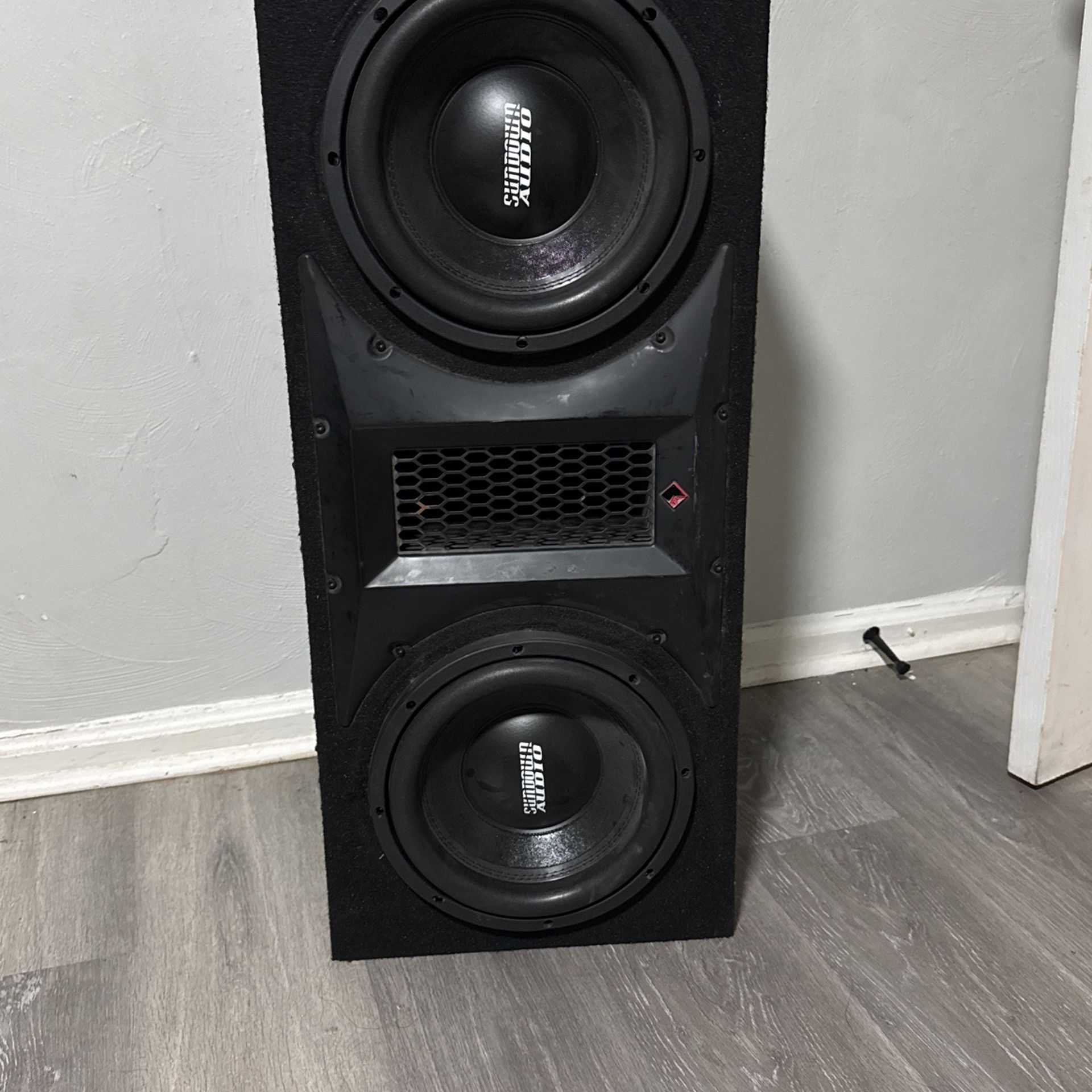 Two Sundown Audio X-10 v3 D2 10" Dual 2-Ohm 2000W RMS Subwoofer/ with BOMBbox