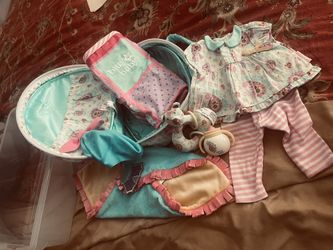 American Girl Bitty Baby Case W Items..read Below FIRM $20 P/up Upland Canoes/24