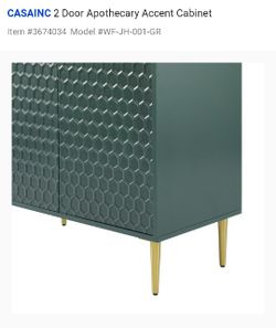 Cosainc 2 Door Apothecary Accent Cabinet