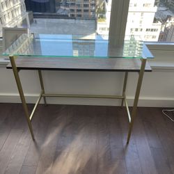 Glass-top Console Table 