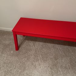 Red IKEA Bench Seat
