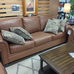 NEW Genuine Top Grain Leather SOFA Traditional Style