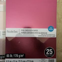 Multiple Colors Foil cardstock