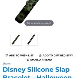 Disney Silicone Slap Bracelet - Halloween - The Haunted Mansion. Toy Story Frozen The Incredible Lyon King Mickey  Christmas