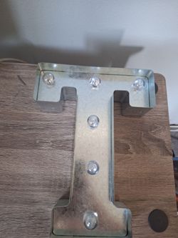 Light up Letter T sign decor