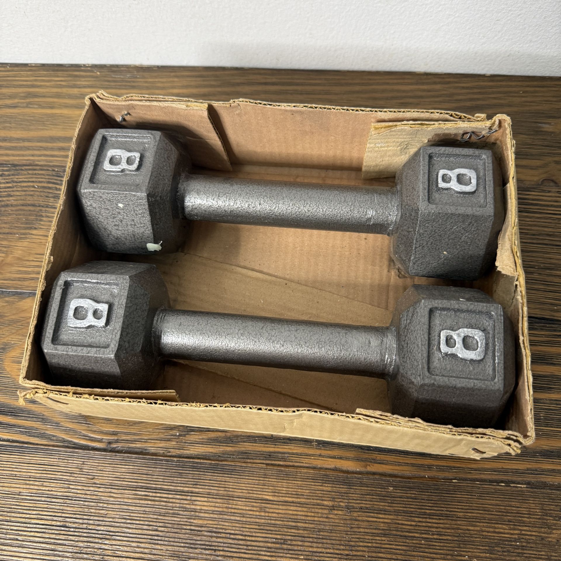 8lbs Dumbbells Set Hex Metal Weights