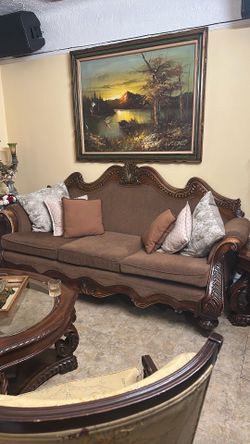 Vintage Wood Sofa