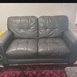 3 Pieces Leather Couch Living Room Set