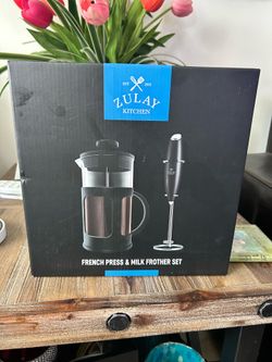 Zulay Kitchen French Press & Milk Frother Set