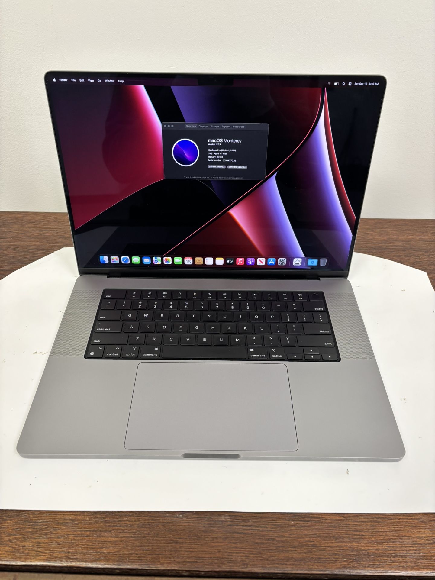 2021 MACBOOK PRO 16 INCHES, 32GB M1 MAX 1TB, 228 COUNT BATTERY CUT PRO, LOGIC PRO, FL STUDIO & MORE
