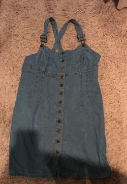 Vintage 100% Cotton Denim Overall Dress 90’s