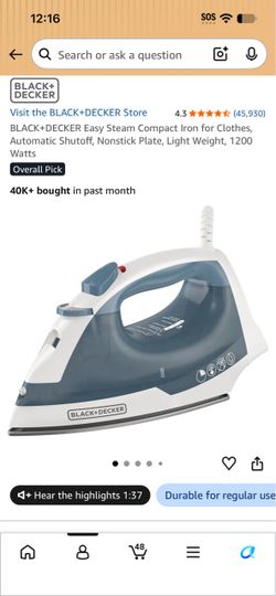 BLACK+DECKER Easy Steam Compact Iron