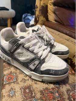 Louis Vuitton trainers denim gray