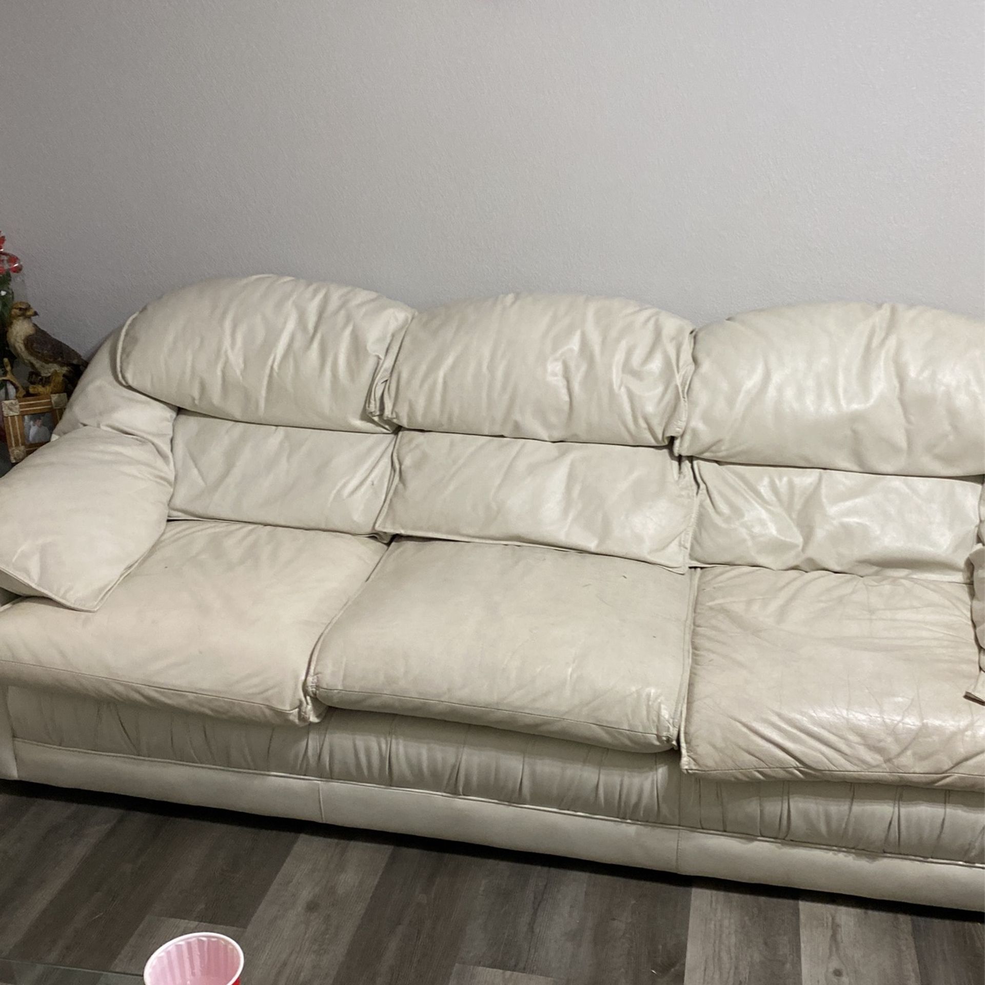 White Leather Couch