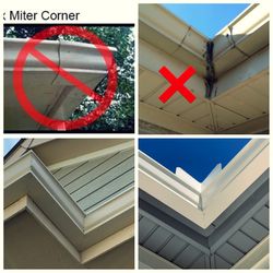 Box miter corners create more seams, look bad, and can sag over time.  But Hand tabbed corners only have one seam, are less prone to leak over time, a
