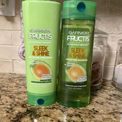Set of 2 garnier fructis sleek & shine shampoo conditioner set•12oz•all for $$5