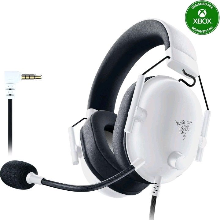 Razer Blackshark V2 X Black Over the Ear Gaming Headset | White | New
