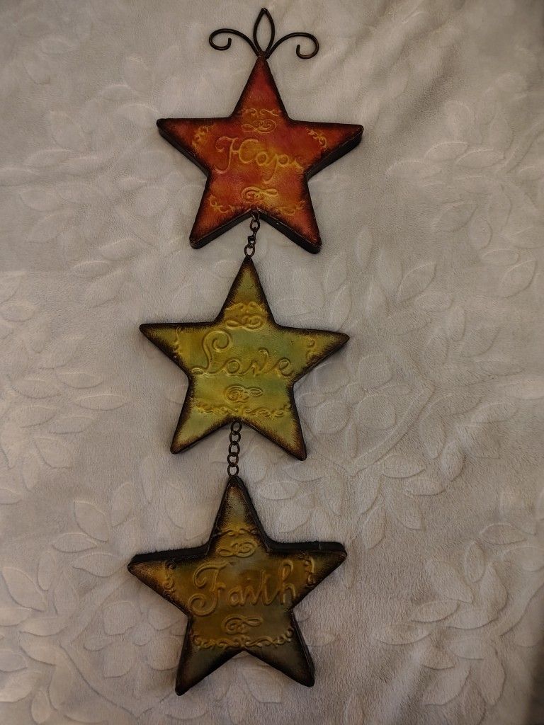 Stars Faith, Hope, Love Wall Art