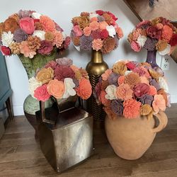 Wood Flower Arrangements