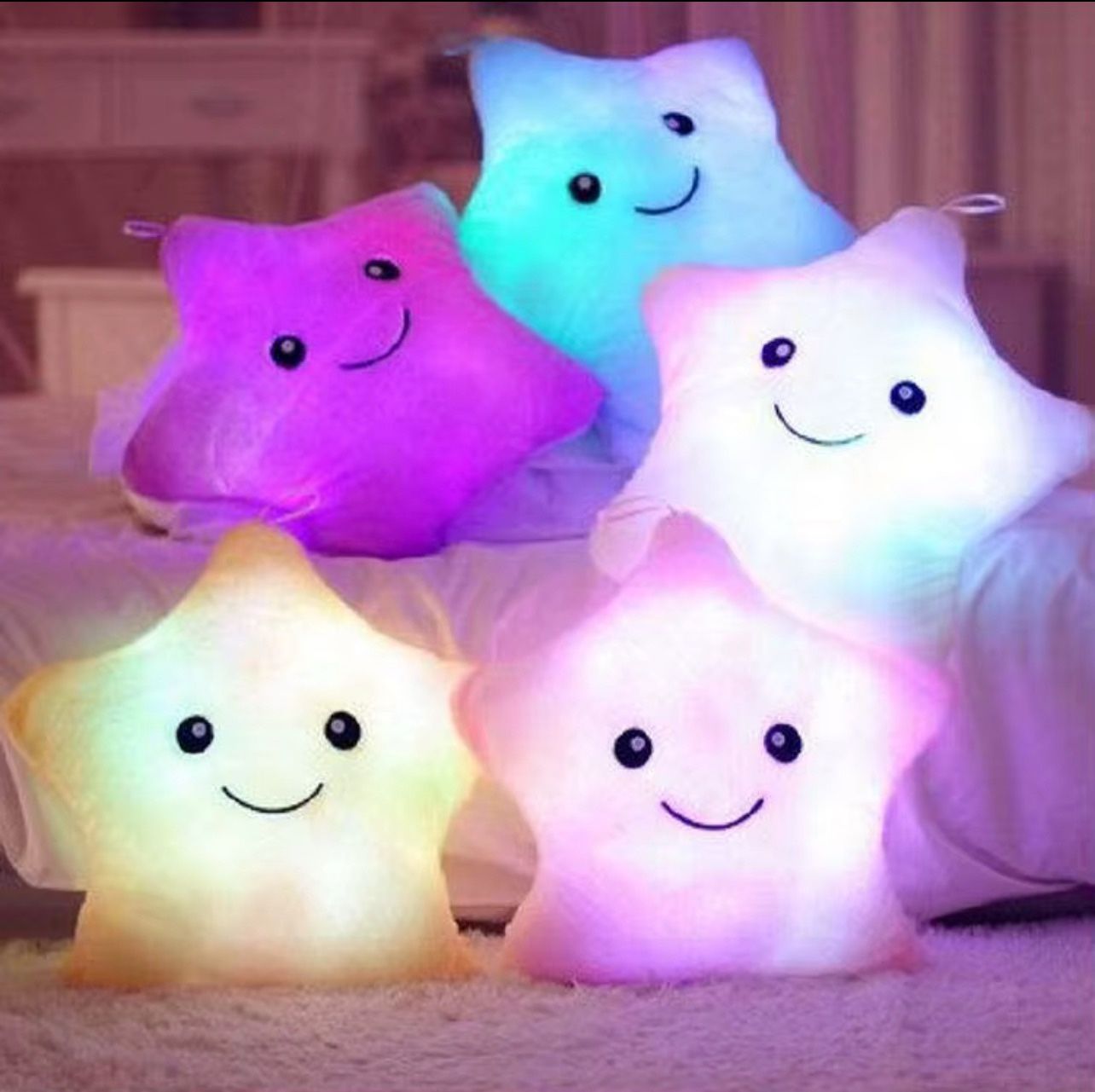 Light Up Star Pillows