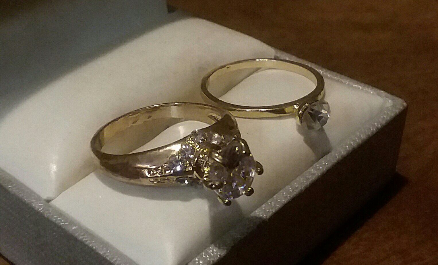Brand New Gold Bonded CZ Engagement/Wedding Ring.