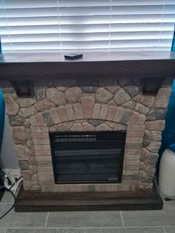 Electric fireplace with remote