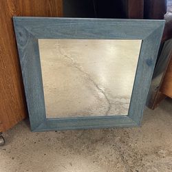 Vintage Ranch Style Farmhouse Distressed Square Wall Mirror IKEA 