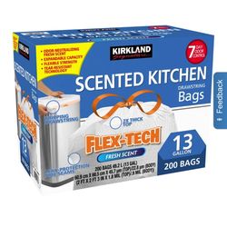 Flex Tech 13 Gallon Kitchen, Trash Bags