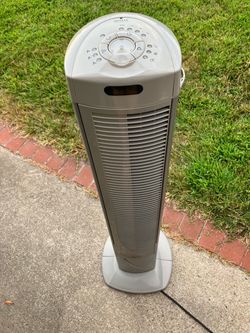 Seville Classics Tower Fan Gray