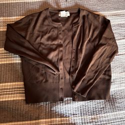 Brown cardigan
