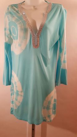 Sky Blue and white Top Size S