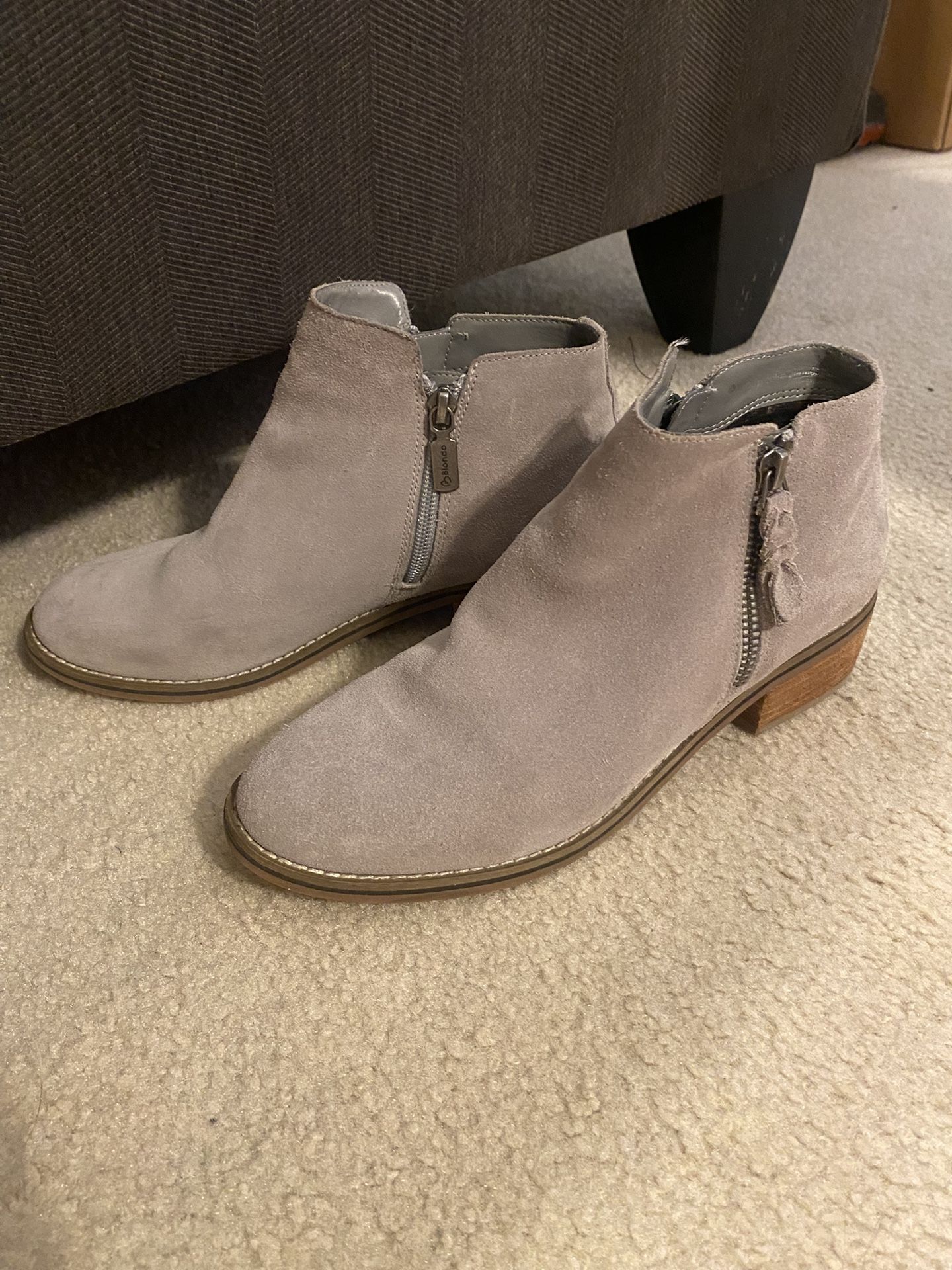 Blondo Grey Ankle Boots