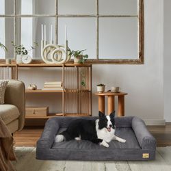 Xl Orthopedic Dog Bed Bolster Extra Large Dogs Foam Sofa with Removable Cover
