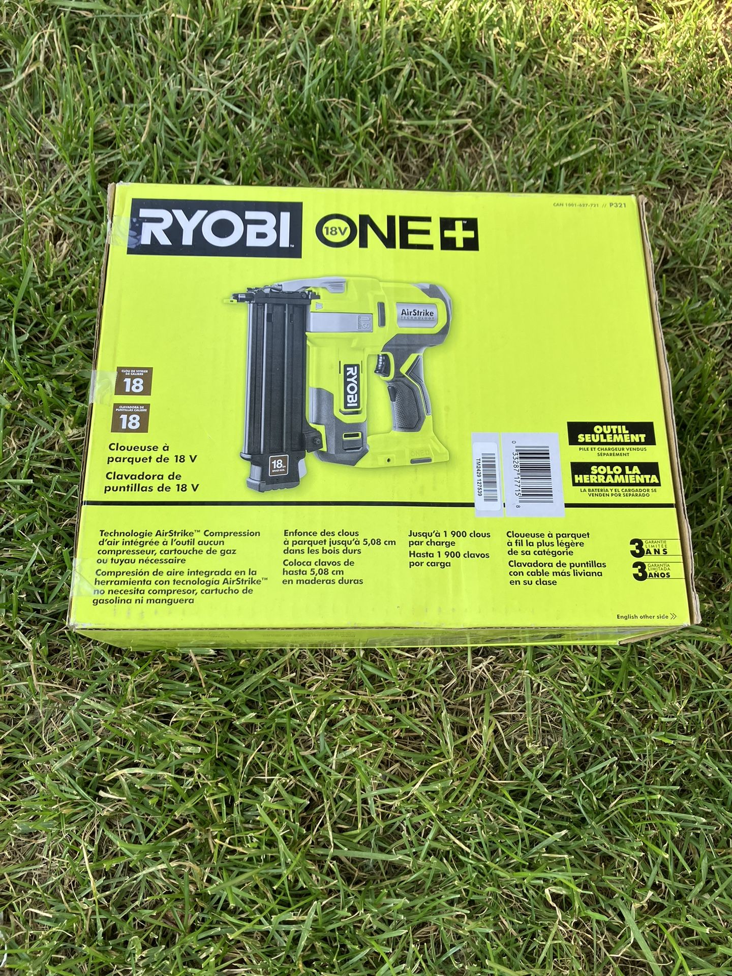 Ryobi 18v 18GA Brad Nailer (P321)