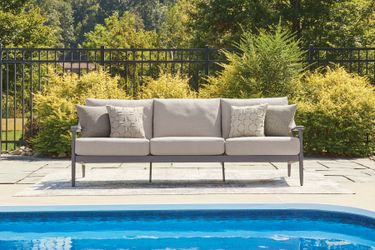 Ocean Beach Gray Sofa with Cushion