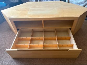 Corner TV stand with drawer